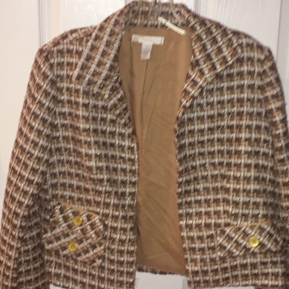 Chico’s size 1 jacket. Pet free smoke free home no stains no spots no tears